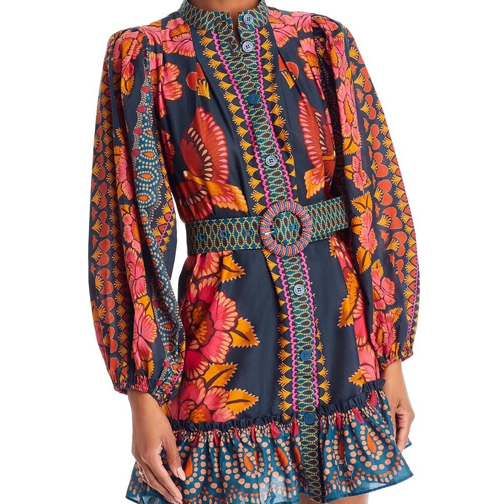 NWT Ainika Sparkle Puff Sleeve Cotton Mini Dress Sz XL